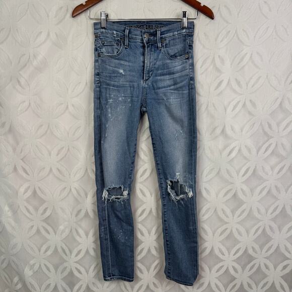 Citizens of Humanity Rocket High Rise Crop Skinny jeans in Distressed Fizzle 24 - Picture 16 of 16